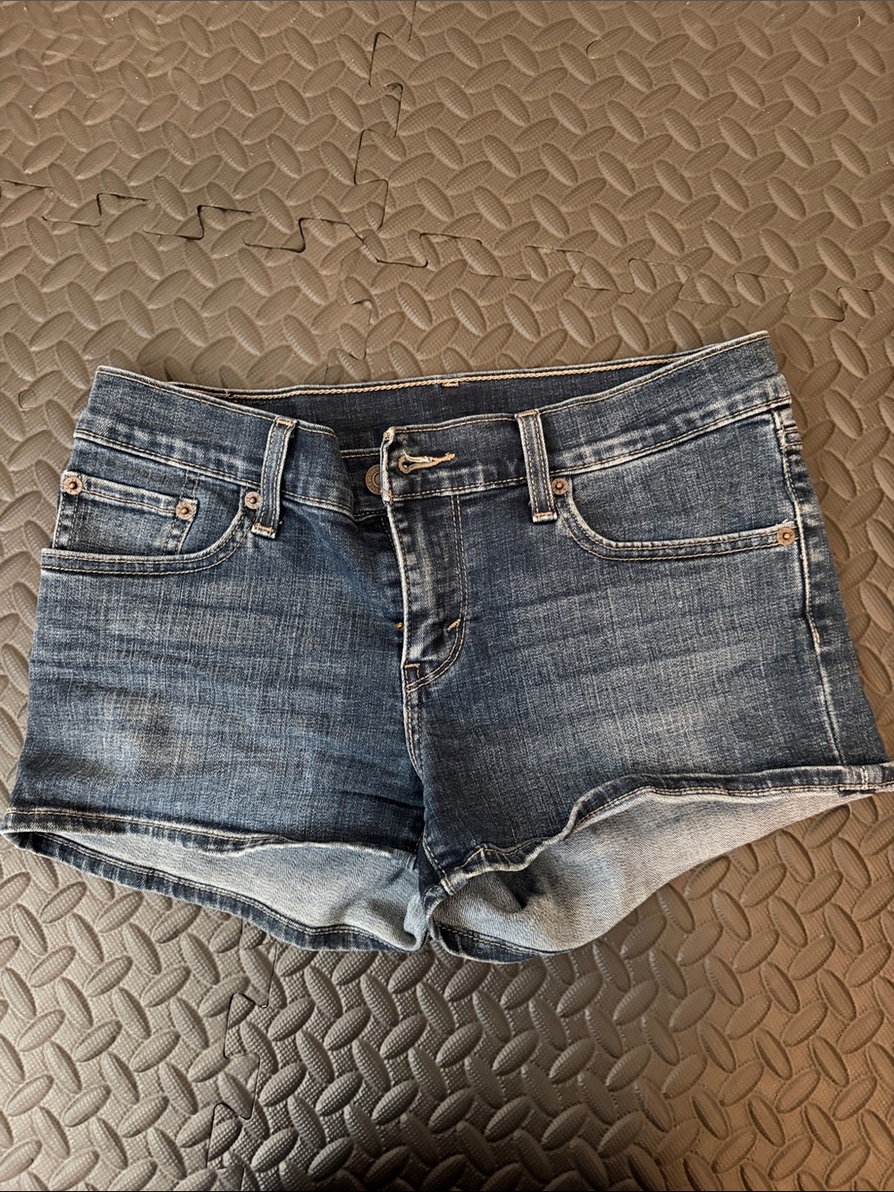Casual Dark Blue Denim Jean Shorts Levi’s